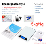 5/10/15kg 1g Digital Weighing Scales Stainless Steel Electronic Food Diet Balance Measure Tools Kitchen Coffee Jewelry Scales
