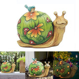 Lawn Statue Light Snail Figurine Gift Garden Ornament Outdoor Solar Powered Home Resin Yard Pathway Landscaping Animal Sculpture