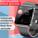 KS03 Smart Watch Non Invasive Blood Glucose 1.72'' Heart Rate BP Body Temperature Monitoring Fitness Tracker Bracelet