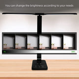 LED Desk Lamp, Foldable Double Head Wireless Charger Desk Lamp, 5 Lighting Modes &amp; Fully Dimming Desk Light For Home