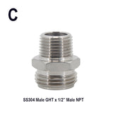 Stainless Steel 304 Garden Hose Thread Fittings Homebrew Hardware