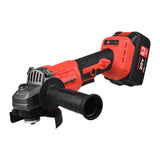 20V Cordless Angle Grinder Electric Angle Grinder100mm 10000RPM Brushless Motor 2-Position Adjustable Auxiliary Electric Grinder