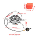 5800W Big Power Backpacking Stove with Piezo Ignition Portable Folding Camping Gas Stove Furnace for Outdoor Cooking Barbecue
