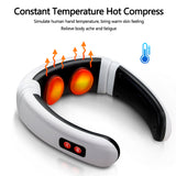 Electric Neck Massager & Pulse Back 6 Modes Far Infrared Energy Control Heating Pain Relief Tool Health Care Relaxation Machine