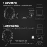 NUBWO G03 Wireless Gaming Headset for PS5 PS4 PC Laptop Noise Cancelling Over Ear Headphones with Mic Bass Surround for Games