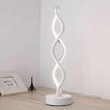 24W LED Strip Table Light 110V/220V desk Lamp Spiral Acrylic Art Lamps Indoor Reading Lighting Decoration