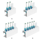 Home Decor Wall Mounted Large Capacity Save Space Multi Holes Toothpaste Rack Anti Dirty Electric Toothbrush Holder Easy Install