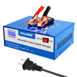 Car Battery Charge Tool 12-24V 12A  Full Automatic Battery Charger 130W with Pulse Repair for 6AH-200AH Dry Wet Batteries