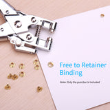 Handheld DIY One-Hole Punch Single Hole Puncher All Metal Paper Cutter for Binder Notebook Craft Paper Greeting Cards Scrapbook
