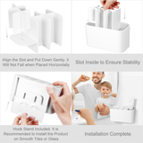 ROSENICE Toothbrush Holder Bathroom Electric Toothbrush Organizer Versatile Storage Holder Detachable for Easy Cleaning