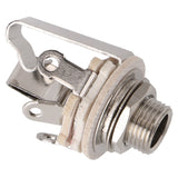4X Jack 6.5 Two-Channel Audio Cable Connector Plug Socket with A Switch Stereo 6.5 Female for Guitar