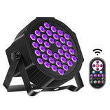 LED UV Black Par Lights DJ Disco Stage Lights with Sound Activated Remote and DMX Control for Birthday Party Wedding Dance Neon