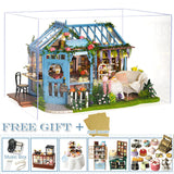 CUTEBEE DIY Dollhouse Wooden Doll Houses Miniature Dollhouse Kit Furniture  Casa Music Led Toys for Children Birthday Gift A68C