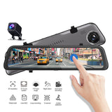 LAMJAD  S11Stream Media Rear Mirror Dash Cam 12 Inch IPS Touch Screen Car Dvr 2K Driving Recorder Dashcam Super Night Vision