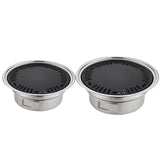 Korean Charcoal Barbecue Grill BBQ Stove Stove Plate Non-Stick Charcoal Pan BBQ Plate for Traveling Picnic Grilling Fish Steak
