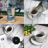 Coffee Maker Aluminum Mocha Espresso Percolator Pot Coffee Maker Moka Pot 1cup/3cup/6cup/9cup/12cup Stovetop Coffee Maker