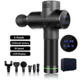 Massage Gun Fascia Gun LCD Display Sport Therapy Muscle Massager Body Relaxation Pain Relief Slimming Shaping Massager With Bag
