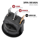 6Pc 12V 20A Rocker Toggle LED Switch Blue Light SPST On-Off Control For Boats Cars Racing Cars Off-Road Vehicles