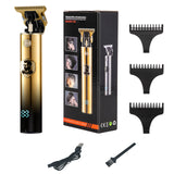 LCD Hair Clippers Professional Hair Cutting Machine Hair Beard Trimmer For Men Barber Electric Shaving T-Outliner Men