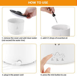 Volcanic Flame Air Humidifier with Night Light Remote Control 2 Modes 300ml Aroma Diffuser Essential Oil Smoke Ring Lamp
