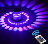 3W RGB LED Light Bulb Modern Aluminum Spiral Ceiling Hallway Porch Indoor Lamp 3W Wall Light