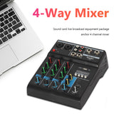 F-4A 4-channel Audio Mixer USB Sound Mixing Console Input Portable Bluetooth-compatible Sound Mixing Console