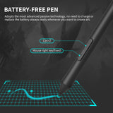 10moons G10 Digital Art Graphics Drawing Tablet 10 x 6 Inches Ultralight Art Creation Sketch with Battery-free Stylus 8 Pen Nibs