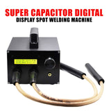 LCD Super Capacitor Digital Display Spot Welder Portable For 18650 Nickel Belt 0.3mm 0.4mm High Power Handheld Energy Storage