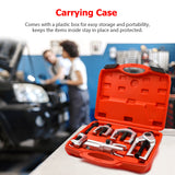 5 PCS Ball Joint Separator Kit Pitman Arm Puller Tie Rod End Remover Splitter Removal Tool Automotive Front End Service Set