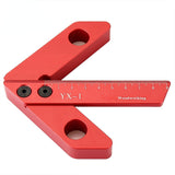 Aluminum Alloy Square Center Scribe Center Finder 45/90 Degree Right Angle Line Gauge Carpenter Ruler Woodworking Measuring Tool