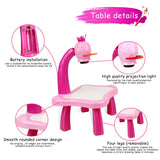 Kid Led Projector Art Drawing Table Toys Child Smart Painting Board Desk Baby Educational Learning Paint Tools Montessori Toys