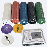 Poker Chips Set For Texas Hold'em Blackjack Casino Gambling With 300 Poker Chips Professional Casino Games Set