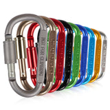 9 Pack Aluminum Alloy D-ring Locking Carabiner Clip Hanging Buckle Keychain for Outdoor Camping Hiking
