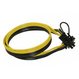 100CM 18AWG GPU PCIE 6Pin Male To 8Pin (6+2) Male Graphics Video Card Power Cable For BTC Ethereum Miners Mining 12Pcs