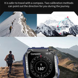 Smart Watch NX6 Bluetooth Call Compass 1.9 Inch Large Screen Heart Rate Sport Health Monitoring Men Fitness Tracker Smartwatch