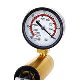 DIY Brake Fluid Bleeder Tools Hand Held Vacuum Pistol Pump Tester KitAluminum Body Pressure Vacuum Gauge Multi-functiona