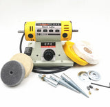 220V 350W Stone Polishing Machine DIY Woodworking Jade Jewelry Dental Bench Lathe Machine Grinding Machine Sanding Tools