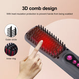 Electric hot comb straightener Hair Straightening Brush Multifunctional Negative Ion Hair Straightener Women Curly Hair Styling