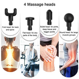 Massage Gun Electric Portable Handheld Deep Tissue Percussion Massager 20 Speed 6 Heads Body Muscle Pain Relief
