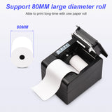Thermal Receipt Printer 80mm Desktop Direct Thermal Printing USB+LAN Connect 300mm/s High Speed with Auto Cutter Support ESC/POS