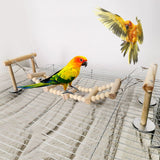 Wooden Bird Perches Stand Toys Parrot Swing Climbing Ladder Parakeet Cockatiel Lovebirds Finches Play Gyms Playground Dropship