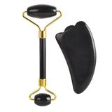 Jade Facial Roller Guasha Sets Natural Crystal China Traditional Massage Stones Home Diy Spa Tools for Skin Health Care Slimming