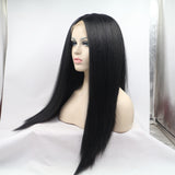 Lace wig European beauty long straight hair in the differentiation fiber head cover Lace front wigs