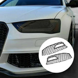 Fog Light Grilles Fog Lamp Frame For Audi A4 S-Line Front Bumper Gloss Black