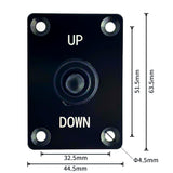 Marine Boat Yacht Trim Tab 3-Way (On)-Off-(On) Momentary Toggle Switch with Aluminum Panel  DC 12V  2pcs