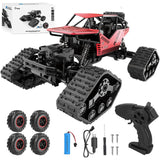 RC Dirt Bike 2 in 1  2.4GHz 4WD Racing All Terrain Rock Climbing Electric Monster Truck Track Car Belt High Speed Off Road Racin