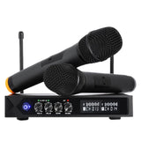 Ktv Wireless Microphone, One for Two with Reverb Tuning Karaoke Bluetooth Home TV Wireless Musical Microphone(EU Plug)