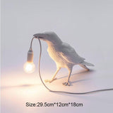 Bird Table Lamp Italian Seletti Bird Lamp Modern Resin Crow Desk Lamp for Living Room Bedroom Light Wall Sconce Home Art Decor