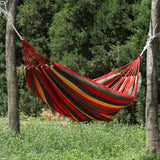 1PC Portable hammock outdoor hammock garden Sports Home Travel Camping swing canvas stripe hammock thickened anti rollover chair