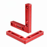 90 Degree Positioning Square Right Angle Clamp Aluminum L Block with Scale Woodworking Clamp Tool for Picture Frame Box Drawer